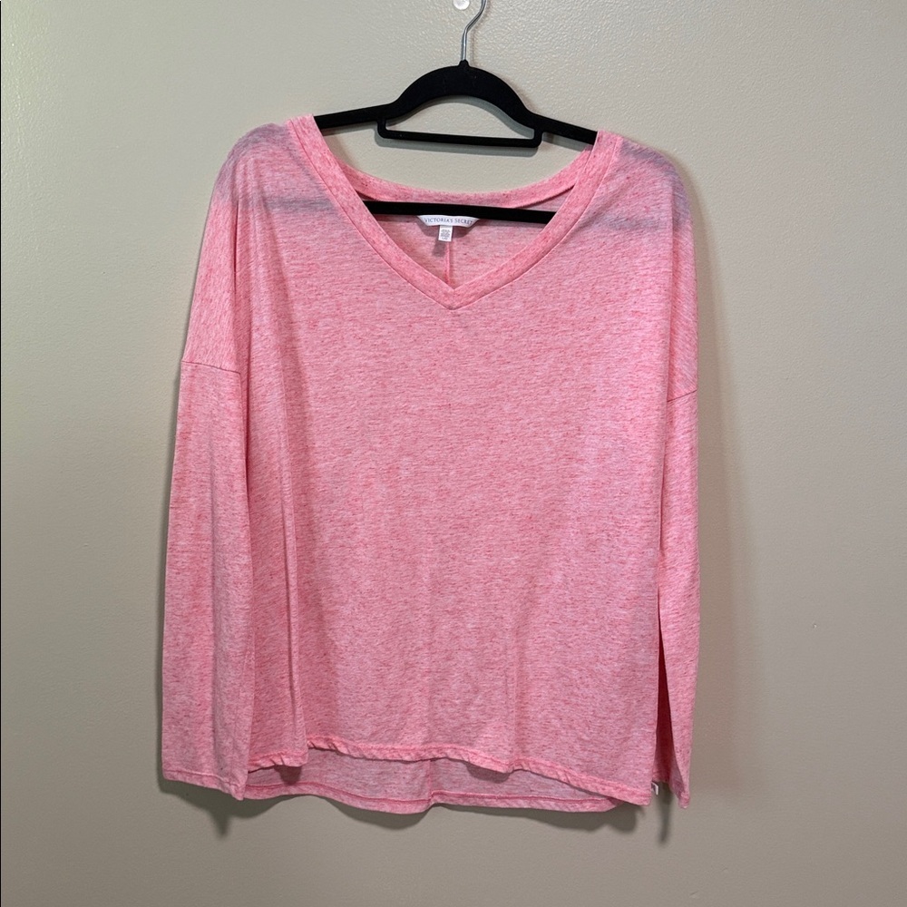Victoria's Secret Pink Heathered V-Neck Top
